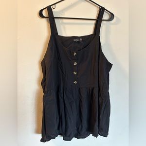 Boohoo Half Button Tank